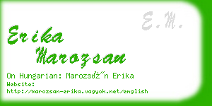 erika marozsan business card